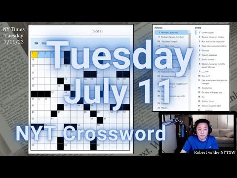 My solving settings [0:13/3:18] || Tuesday 7/11/23 New York Times Crossword